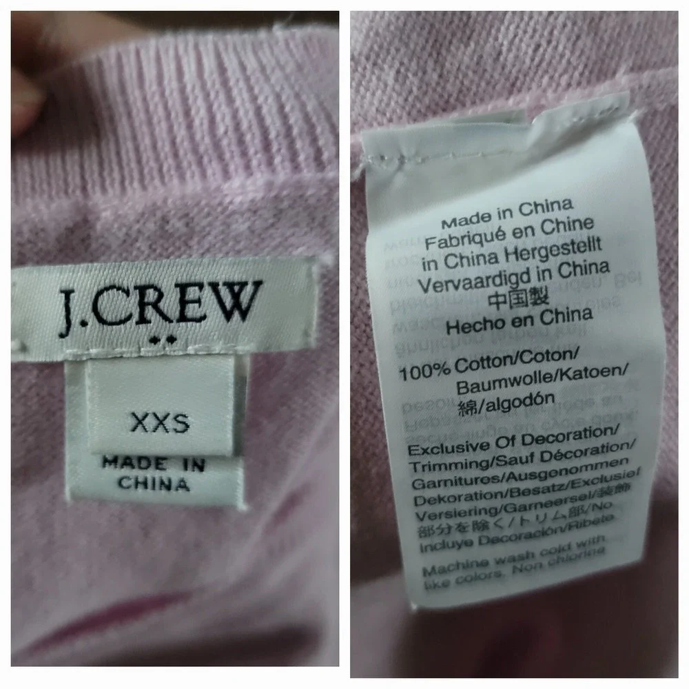 J. Crew NYC Bundle Lot of 2 Multicolored Pink Purple Blue Long Sleeve Sweater XS